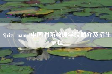 江西中国消防救援学院简介及招生章程