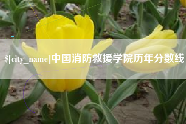 江西中国消防救援学院历年分数线