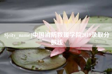 江西中国消防救援学院2019录取分数线