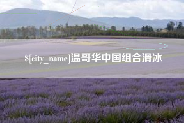 江西温哥华中国组合滑冰