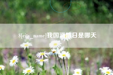 江西我国消防日是哪天