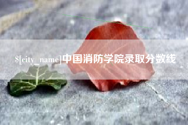 江西中国消防学院录取分数线