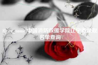 江西中国消防救援学院辽宁省录取名单查询