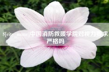 江西中国消防救援学院对视力要求严格吗