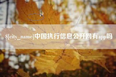 江西中国执行信息公开网有app吗