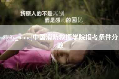 江西中国消防救援学院报考条件分数