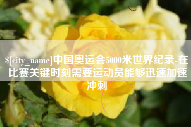 江西中国奥运会5000米世界纪录-在比赛关键时刻需要运动员能够迅速加速冲刺