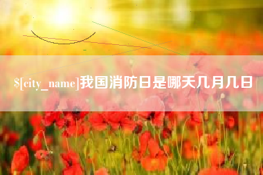 江西我国消防日是哪天几月几日