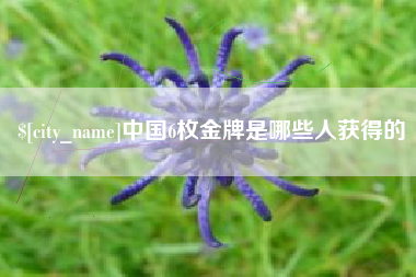 江西中国6枚金牌是哪些人获得的