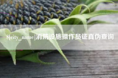 江西消防设施操作员证真伪查询