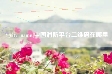 江西中国消防平台二维码在哪里