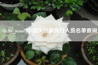 江西中国失信被执行人员名单查询