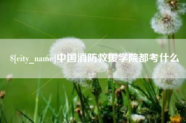 江西中国消防救援学院都考什么