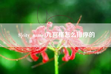 江西九宫格怎么排序的