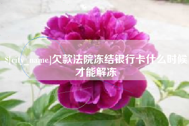 江西欠款法院冻结银行卡什么时候才能解冻