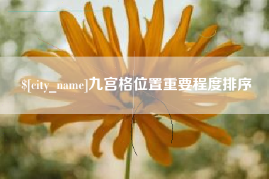 江西九宫格位置重要程度排序