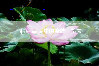 江西中国金牌一览表