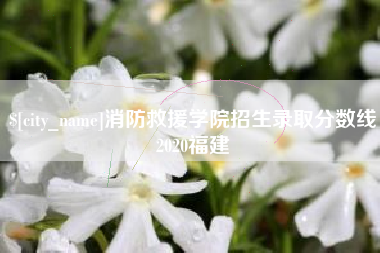 江西消防救援学院招生录取分数线2020福建