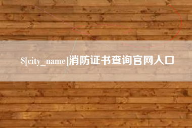 江西消防证书查询官网入口