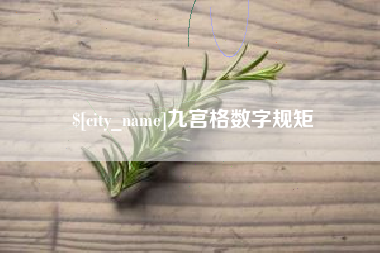 江西九宫格数字规矩
